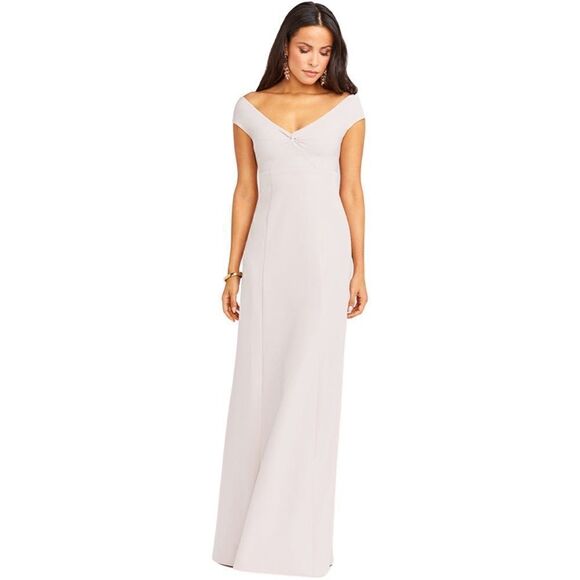 Show Me Your Mumu Zurich Knot Gown in Show Me the Ring Stretch Crepe, Small. NWT - Picture 1 of 12